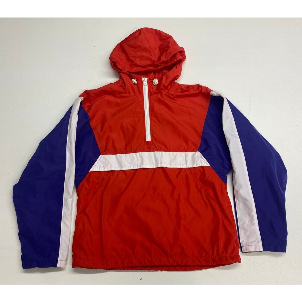 Women ASOS 1/4 zip colorblock anorak lightweight pullover windbreaker, S